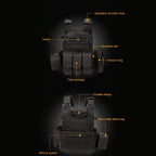Nylon Chest Rig Molle Vest Multi-Functional Camouflage Molle Waistcoat Adjustable Men Women Combat Equipment for Outdoor Cycling - Matrix Studios