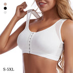 Front Closure Posture Corrector Lift Up Bra Women Push Up Cross Back Underwear Shockproof Sports Support Fitness Vest Bras S-5XL - Matrix Studios