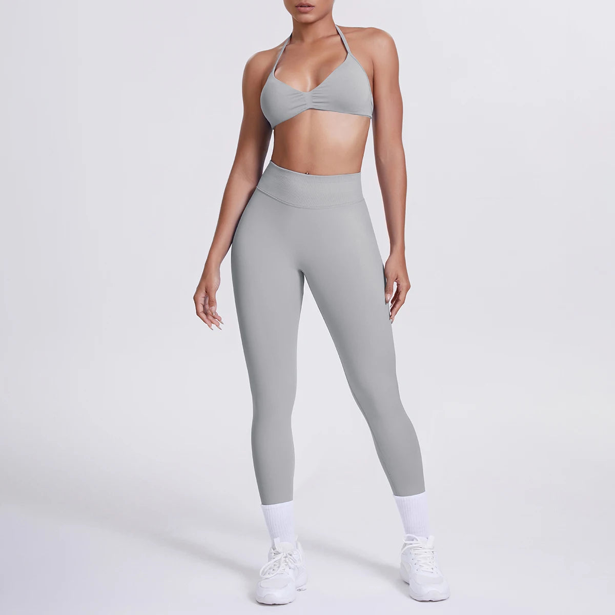 Women 2pcs Patchwork Sport Yoga Suit Training Sleeveless Sport Gym Tops Tummy Control Slimming Booty Leggings Yoga Suit Sports - Matrix-studios.com