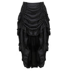 Steampunk Women Skirts Gothic Irregular Shirring Pleated Party Maxi Long Skirt High Low Costumes Punk Sexy Corset Plus Size Red - Matrix-studios.com
