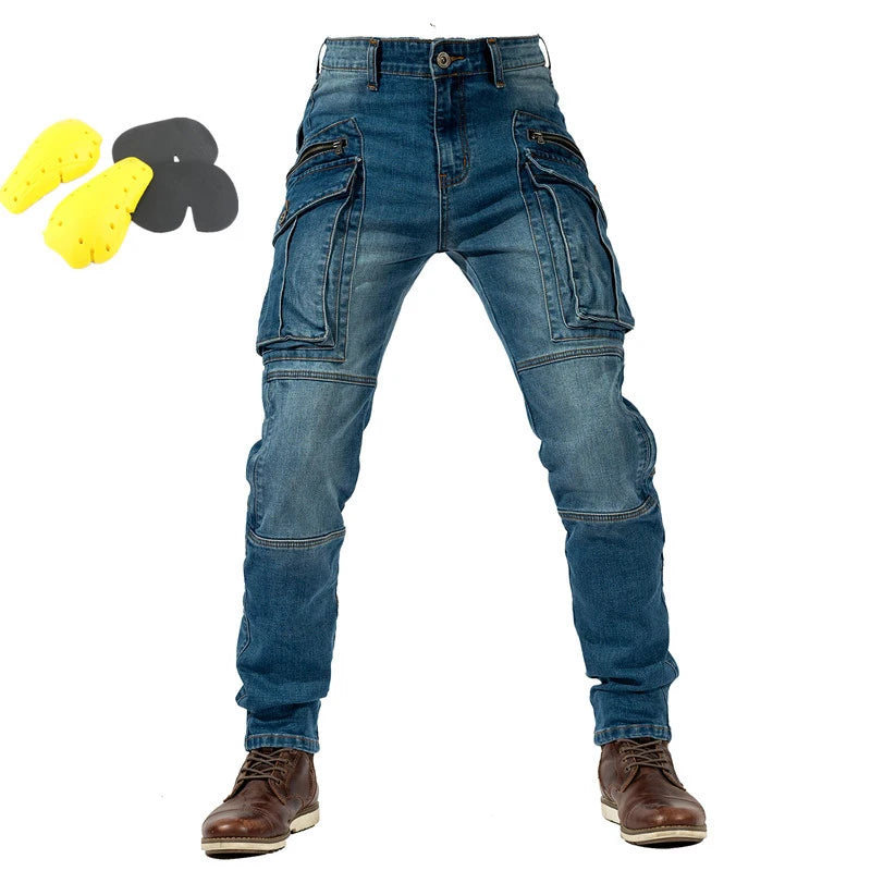New Autumn Men Pants Casual Tactical Jeans Male Multiple Pockets Cargo Pant Casual Straight Dimem Jeans Trousers Plus Size S-4Xl - Matrix Studios