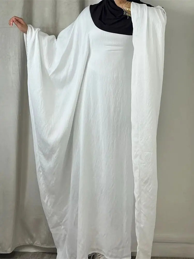 Ramadan Eid Soft Crepe Khimar Batwing Abaya Dubai Islam Muslim Modest African Dresses For Women Kaftan Kebaya Robe Femme Musulma - Matrix-studios.com