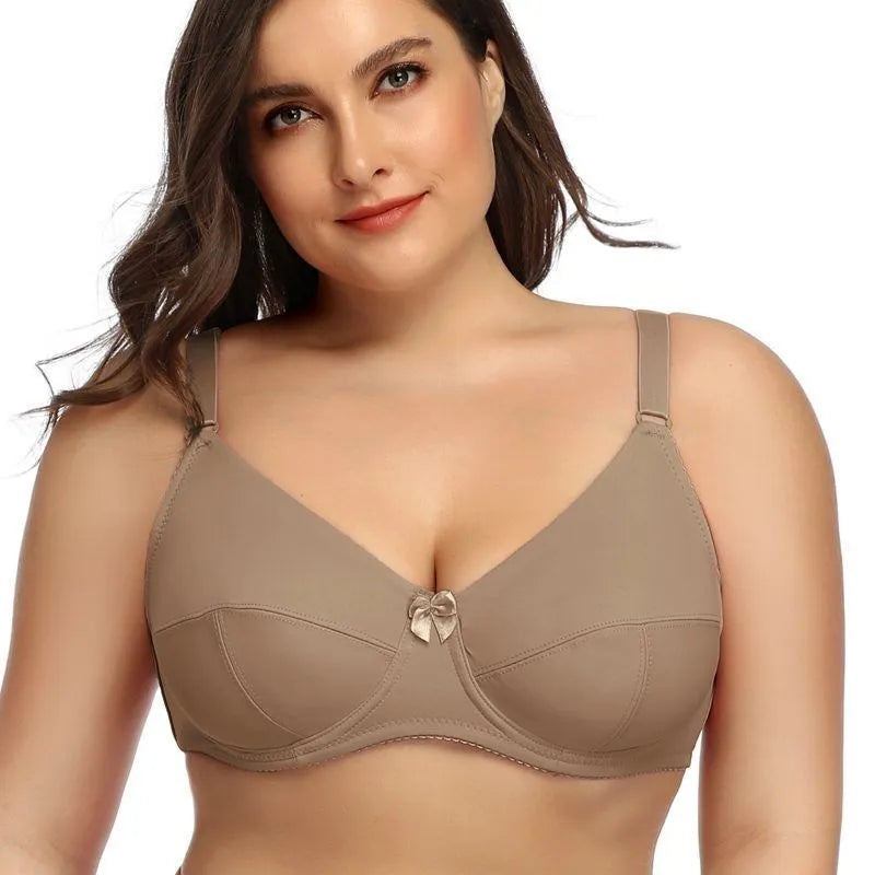 Beauwear Women Underwire Plus Size Bras Full Coverage Non Padded Brassiere Minimizer Underwear 36-52 D E F Color Black Nude BH - Matrix Studios