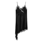 MUJER 2025 Lace Slip Dress Woman Black Backless Short Dresses for Women Asymmetric Party Women's Summer Dress Satin Sexy Dresses - Matrix-studios.com