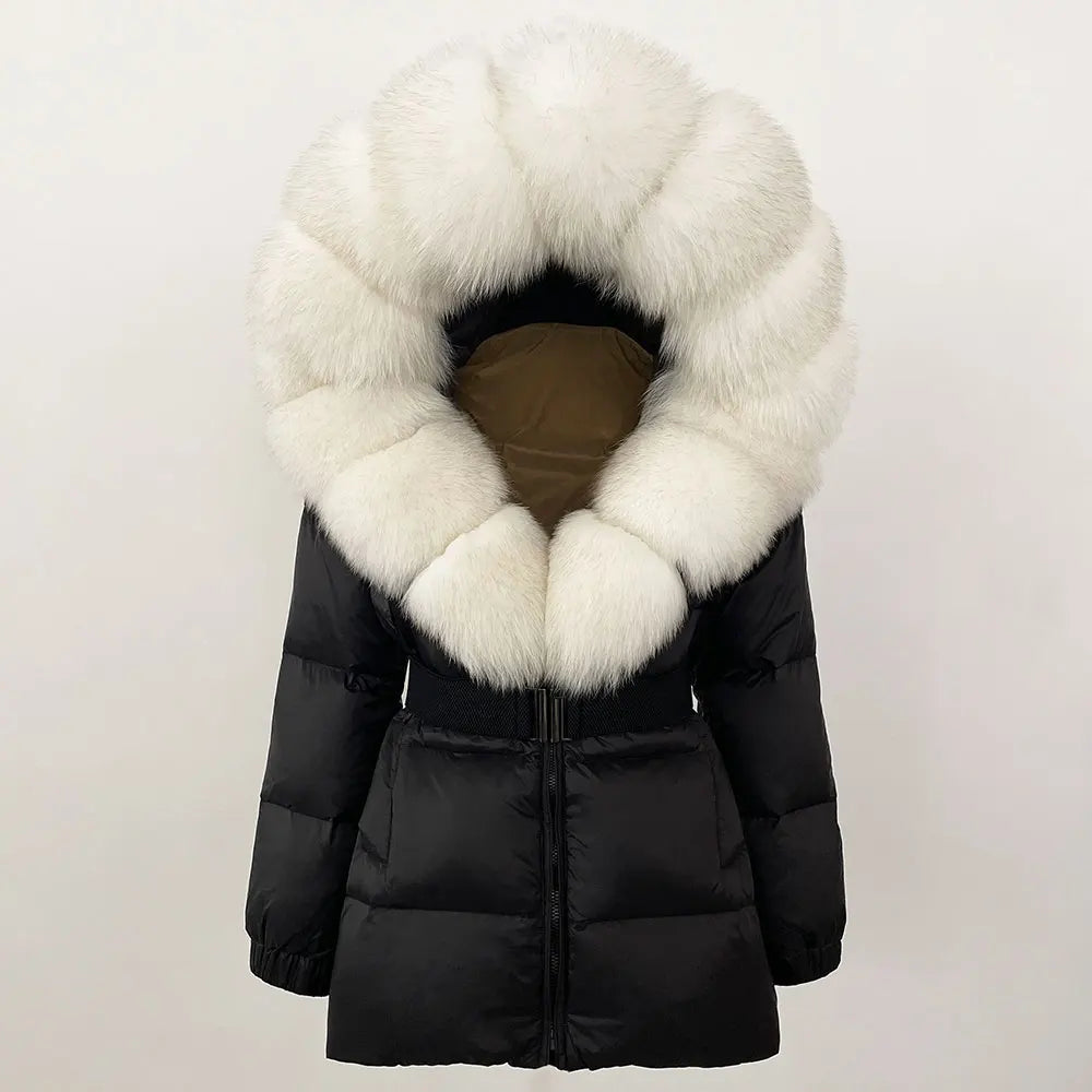 OFTBUY Winter Clothing Puffer Jacket Women Real Fox Fur Hooded Thick Warm 90% White Duck Down Coat Female Parkas Waterproof - Matrix Studios