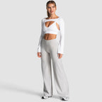 Charming Pro Scrunch Straight Leg Pants Butt Lifting Sculpting Wide Leg Leggings Gym Yoga Jogging Push Up Women Baggy Sweatpants - Matrix-studios.com