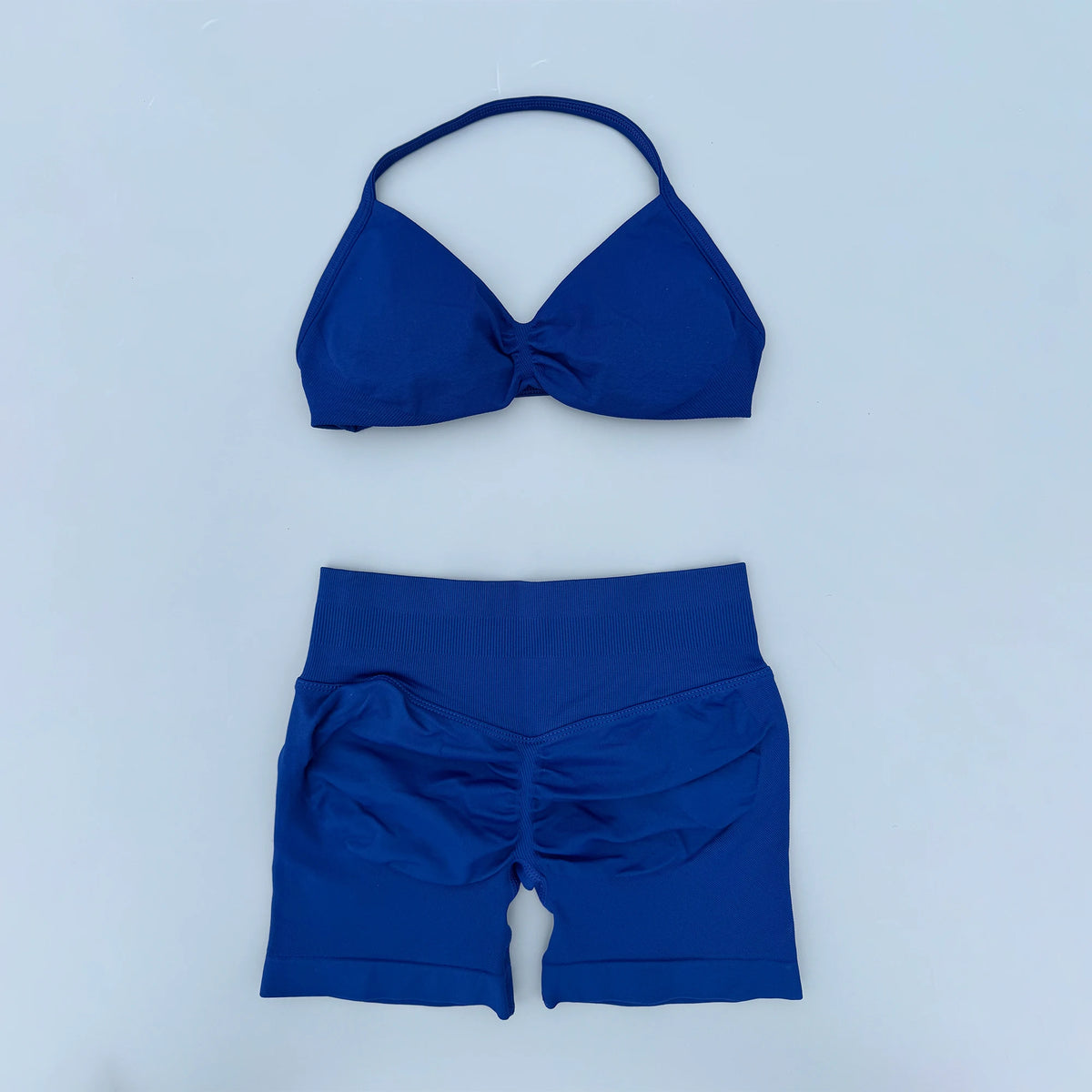 2 Piece Sports Gym Set Strappy Bra Yoga Underwear Short Sport Leggings Bicycle Running Sportswear Woman Seamless Yoga Set - Matrix-studios.com
