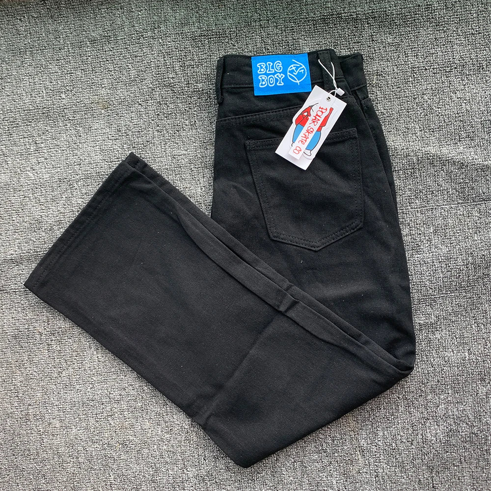 Y2K Embroidery Baggy Boy Jeans Women Streetwear Gothic Cartoon Blue Straight Jeans Retro Punk Rock High Waist Denim Trousers - Matrix-studios.com