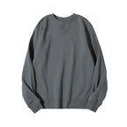 380g Tight Match Heavy Inverted Triangle Loose Versatile Solid Cotton Vintage Autum Winter Long Sleeve Round Neck Sweater - Matrix Studios