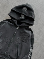 Y2k Street Style Large Area Embroidered Back Oversized Loose Hooded Sweatshirt Stretch Jogging Pants Casual Sports Pants Suit