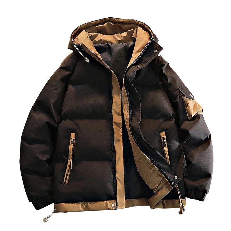 2025 Autumn/Winter thicken Parka Coat men New style Fashion Casual Loose style Comfortable down jacket Thick Warm coat for man - Matrix Studios