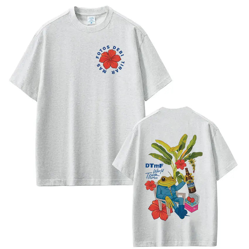 Rapper Bad Bunny T-shirt Debi Tirar Mas Fotos DTMF World Tour T Shirts Men's Women Fashion Vintage Hip Hop T-shirts Streetwear - Matrix Studios
