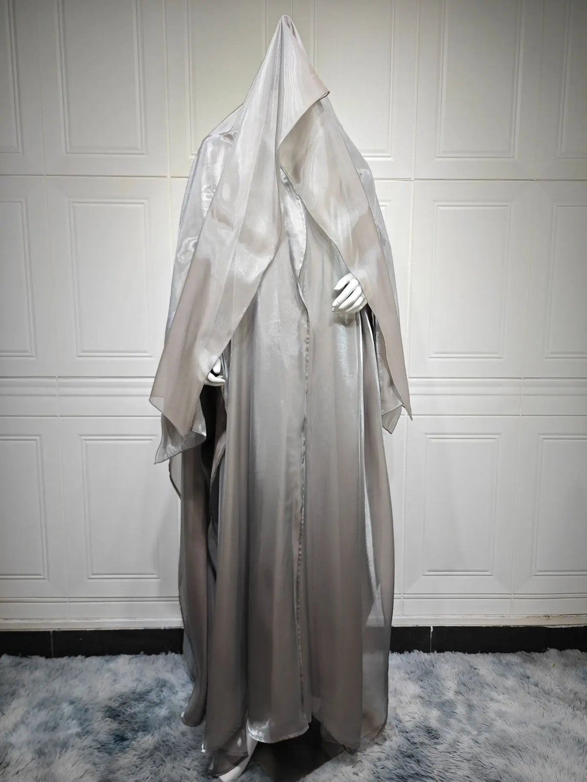 Elegant Arabic Satin Abaya Dress with Hijab Eid Muslim Women Modest Cardigan Islamic Vacation Outfit New in Turkey Kaftan Robe - Matrix-studios.com