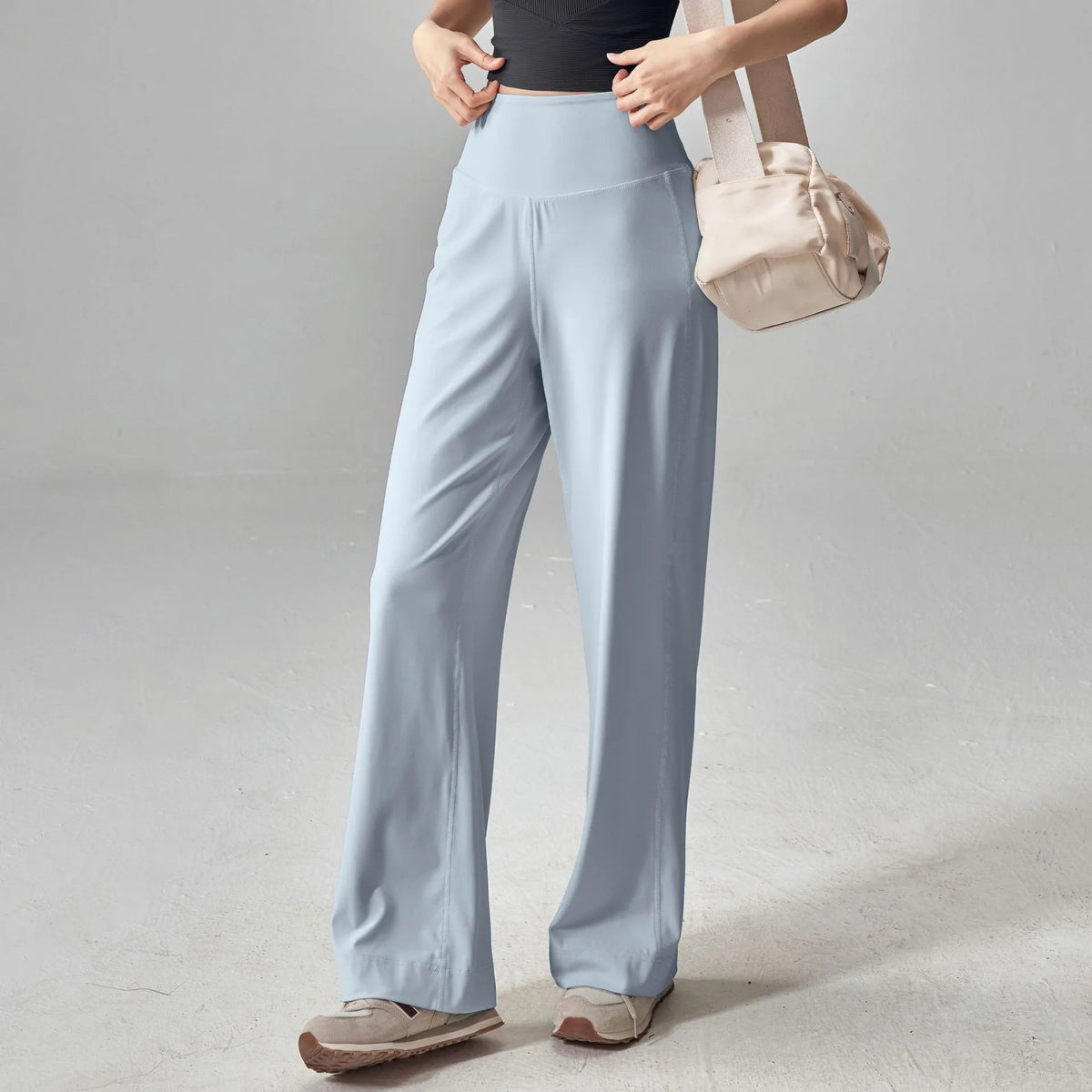 Women's High Quality Pants With Pockets High Waist Stretch Loose Sweatpants Nake-Feeling Sports Leisure  Yoga Workout Pants