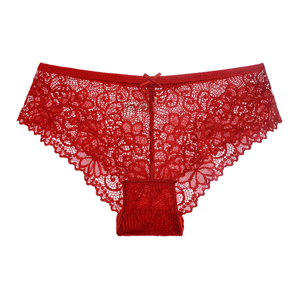 5 PCS/Set Mesh Briefs M-2XL Lace Panties Sexy Transparent Underwear Low Rise Panties Girls Intimates Lingeri - Matrix Studios