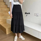 Women's summer fashion temperament tide with high waist skirt loose and thin a line version skirt pleated skirt - Matrix-studios.com