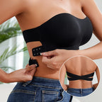 Women's Sexy Strapless Push Up Bra Removable Padded Seamless Ice Silk Top Women Invisible Beauty Back Anti-slip Off-shoulder Bra - Matrix Studios