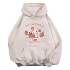 Fashion Women'S Hoodie Cute Strawberry And Rabbit Printed Sweatshirt Pocket Soft Warm Breathable Pullover Autumn Winter Hoody - Matrix Studios