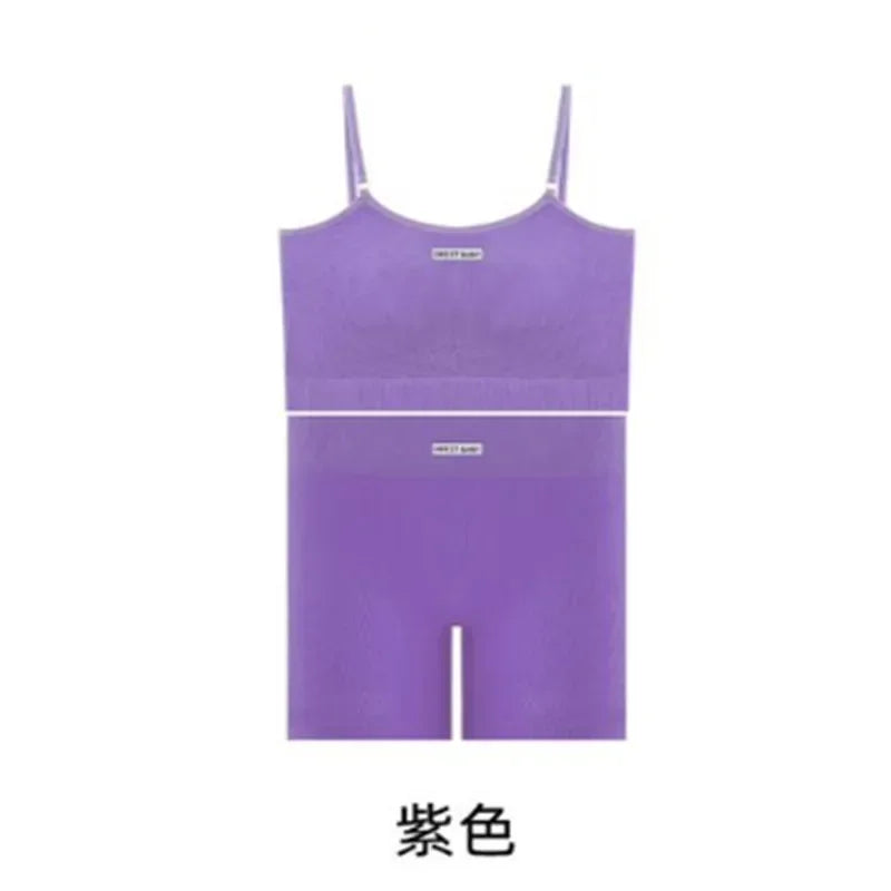 Women Seamless Yoga Sets Summer Fitness Workout Suits Sport Bra High Waist Leggings Sexy Outfits 2024 Female Casual Sportswear - Matrix-studios.com