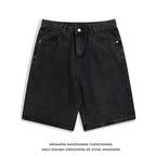 American New Retro Letter Embroidery Tooling Denim Shorts Trend Gothic Y2K Harajuku Hip-hop Loose Sports Shorts Street clothes