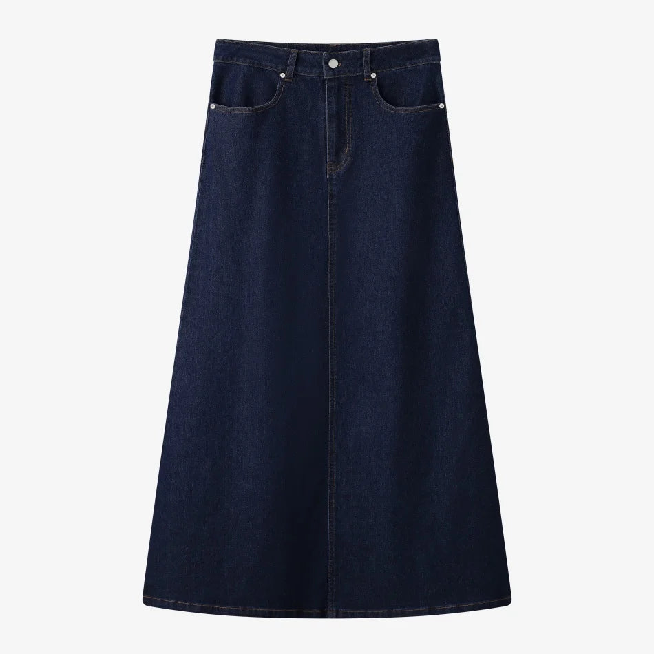 AS SS26  stretch denim skirt fashion lady wear elastic fabric ( waist expands about 2-3cm) - Matrix-studios.com