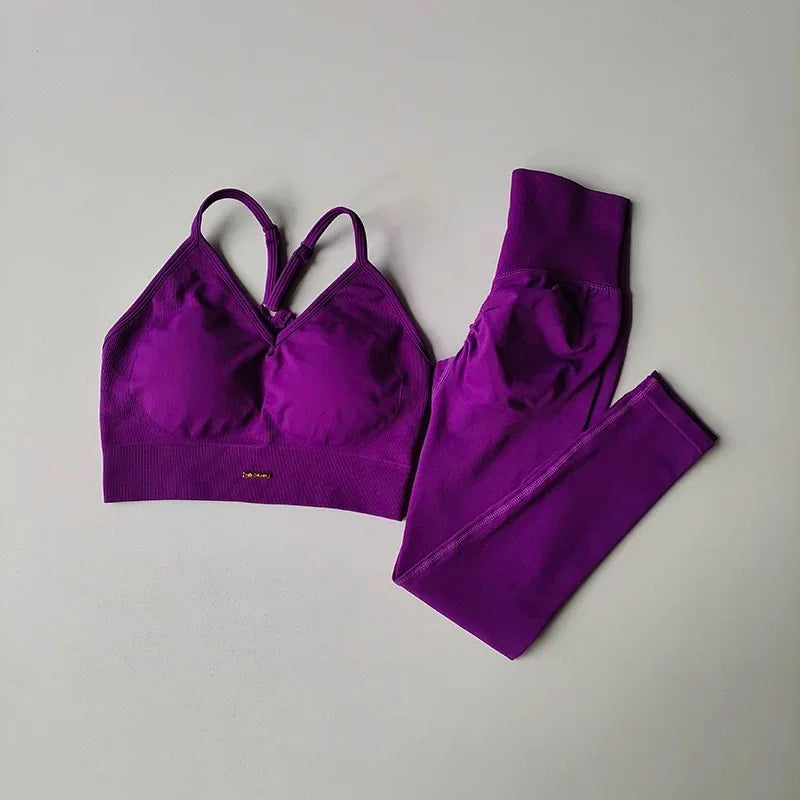 Peach High-Waisted Hip-Lifting Women's Exercise Suit Shockproof Yoga Fitness Clothes for Running And Styling - Matrix-studios.com