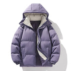 Winter Mens Warm Down Padded Jackets Fashion Man Cotton Windbreaker Hooded Parkas Men Loose Thermal Thick Zipper Coats Clothing - Matrix Studios