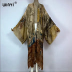 WINYI Fashion Kimono Print Coat Long Sleeve Cardigan Abaya Muslim Woman Cover Up Boho Dress Kaftan Abaya Dubai Luxury Caftan - Matrix-studios.com