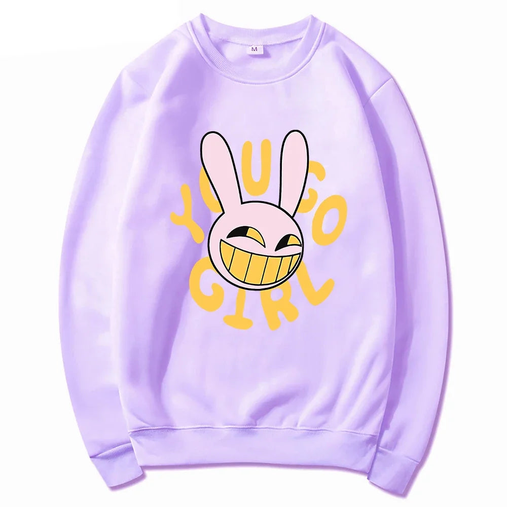 YOU GO GIRL Digital Circus Jax Hoodie Fashion Women Harajuku Funny Cute Rabbit Hoodie Unisex Cartoon Vintage Pullover Sweatshirt - Matrix Studios