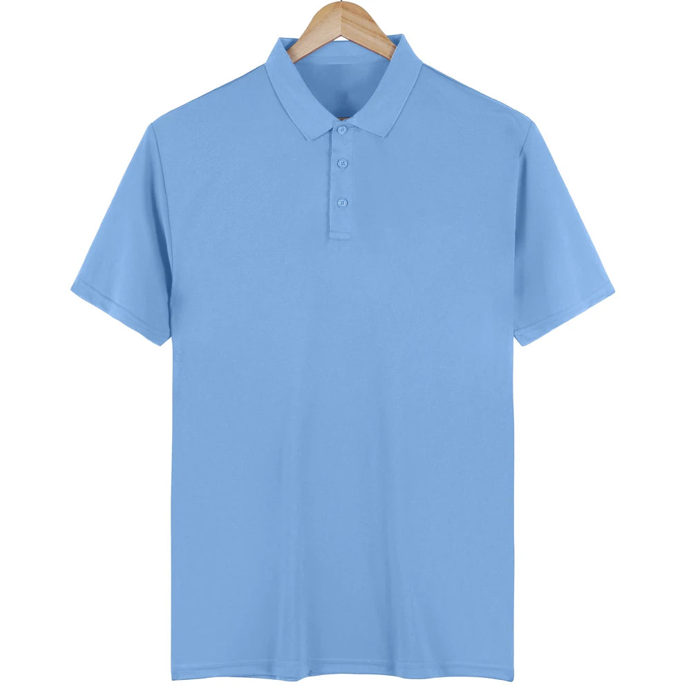 Women Solid Color Polo Shirt Summer Casual Cool Feeling Antibacterial Tops Breathable Short-sleeved Lapel Slim Fit 2025 Clothes - Matrix-studios.com