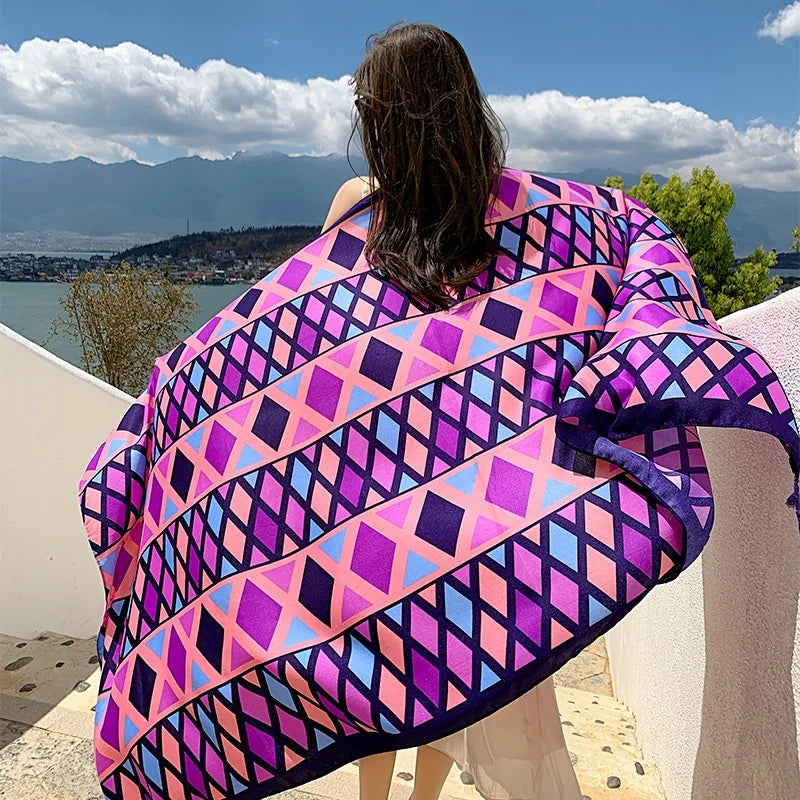 28 Styles 90x180cm Travel Beach Sunscreen Scarve Bikini Large Shawl Sarong Wrap Scarf Women Brazilian Swimsuit Bathing Cover-ups - Matrix Studios