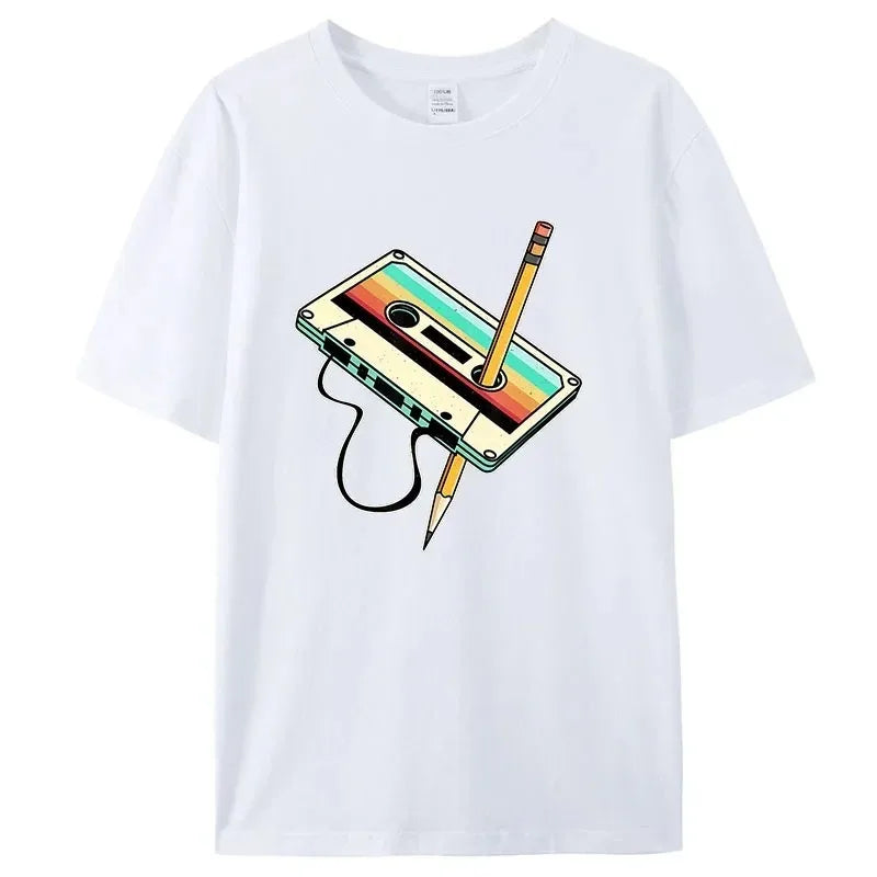 Men Short Sleeve Vintage T-Shirt Clothing Vintage Outdoor Fitness Breathable Fabric Hip Hop Simple StylishComfortable Round Neck - Matrix Studios