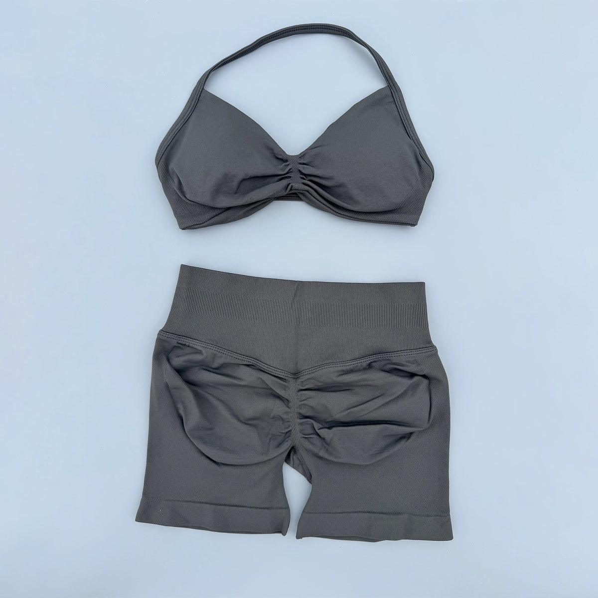 2 Piece Sports Gym Set Strappy Bra Yoga Underwear Short Sport Leggings Bicycle Running Sportswear Woman Seamless Yoga Set - Matrix-studios.com