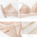 U-Shaped Backless Beautiful and sexy Bra Plus Size Lace Bra, Women's Invisible No Steel Ring Fashion Triangle Cup Bra - Matrix Studios
