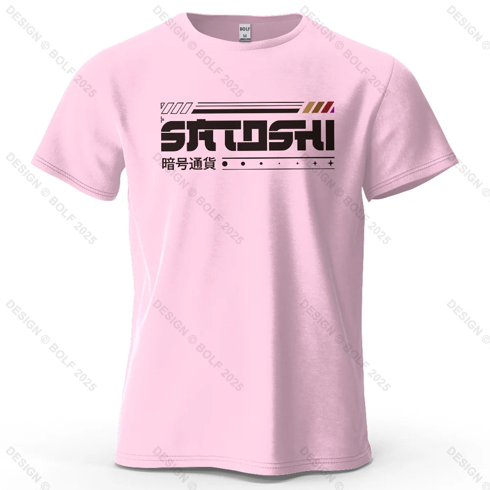 Satoshi and Crypto Printed Men's T-Shirt 100% Cotton Oversized Tech Theme Outfits Graphic Tees for Women Tops Tees Streetwear - Matrix-studios.com