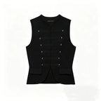 Guobioziy2026 Women's New Rope Knot Decorative Knit Vest Casual and Versatile Elegant and Graceful - Matrix Studios