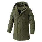 Winter Men's Warm Padded Jackets Fashion Men Mid-Long Cotton Down Parkas Men Thermal Windbreaker Hooded Coats Plus Size 7XL 8XL - Matrix Studios