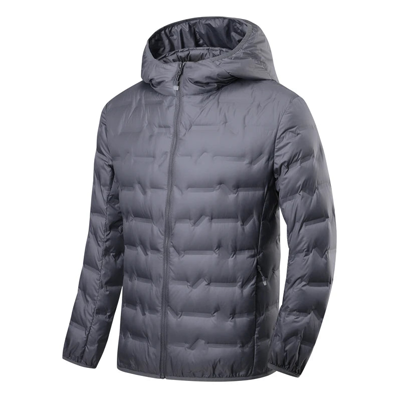 JNLN Men's Winter Down Jacket Duck Down Lightweight Padded Jackets Hiking Camping Climbing Trekking Graphene Lining Warm Coat - Matrix Studios