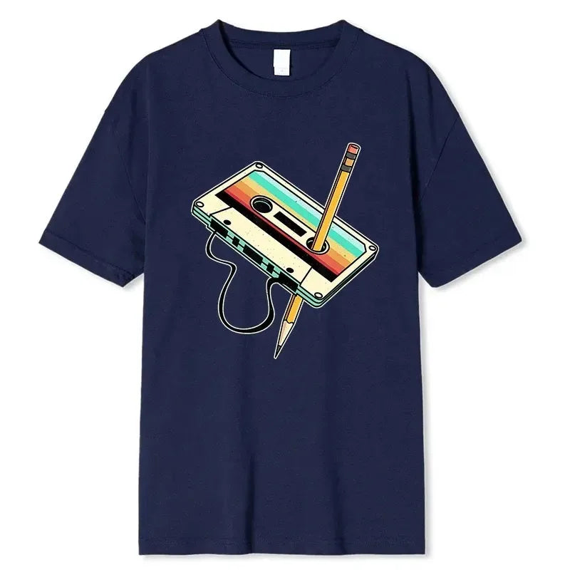 Men Short Sleeve Vintage T-Shirt Clothing Vintage Outdoor Fitness Breathable Fabric Hip Hop Simple StylishComfortable Round Neck - Matrix Studios