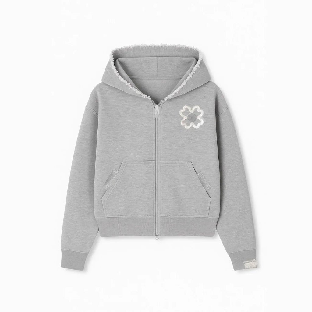 New TOROM Black Applique embroidery Personality Trend Zip Up Hooded Jackets Couple Hip-Hop Streetwear Classic Sweatshirt Men Ins