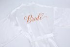 Champagne bathrobe bride satin-silk kimono women bridal party sister team mother shower sleepwear bridesmaid wedding short robes - Matrix-studios.com