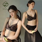 SUJIIN Summer Sexy Bra and Panty Sets for Woman Lace Comfort Thin Bras Set Women's Small Chest Wireless Lingeries Sexy Hot MX325 - Matrix Studios