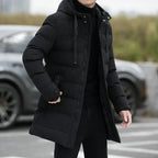 Winter Jackets Men Hooded Casual Long Down Jackets Thicker Warm Parkas New Male Outwear Winter Coats Slim Fit Jackets Size 4XL - Matrix Studios