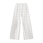 Satin Wide Leg Pants Long Floor Casual Pants Women's Summer