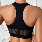 Women Sexy Tank Tops Fishnet Hollow Out Sports Off Shoulder Crop Top Female Outwear Stretch Comfortable Casual Tanks Chic Vest - Matrix-studios.com
