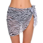 Summer Women Short Solid Sarong Swimsuit Coverups Beach Bikini Wrap Sheer Short Skirt Chiffon Skirt Scarf Swimwear Cover-ups - Matrix Studios