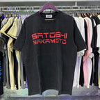 Free shipping New Satoshi Nakamoto fashion T-shirt hotfix rhinestone and Printed with Washed Oversized 100% cotton Men Women T-shirts Y2K Fashion streetwear - Matrix-studios.com