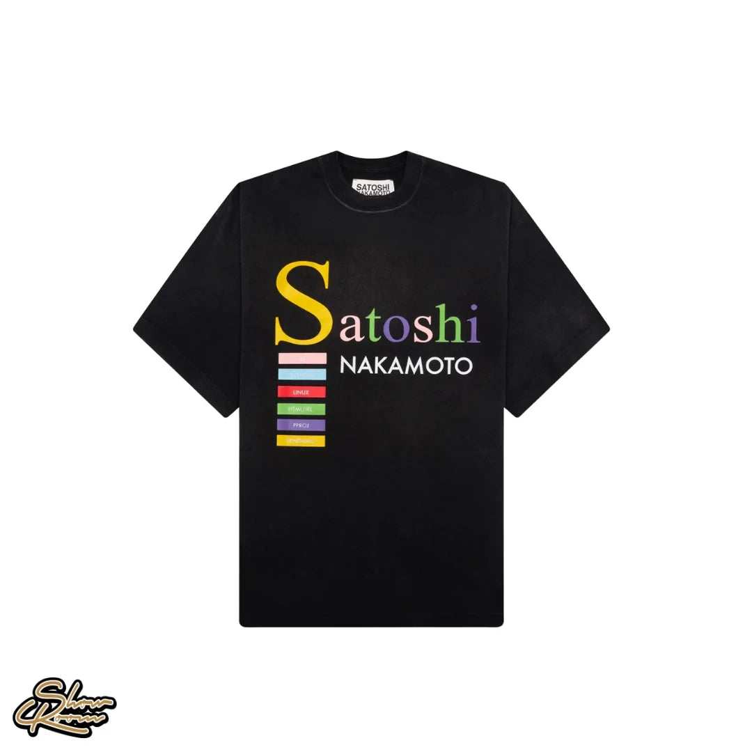 New Summer Vintage Satoshi Nakamoto T-Shirt, Loose Plus Size for Men, Retro Washed Finish - Matrix-studios.com