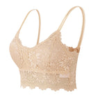 New Women Lace Bras Top Comfortable Bralette Solid Color Sexy Underwear Vest Female Hollow Out Wireless Lingerie Seamless Bra - Matrix Studios