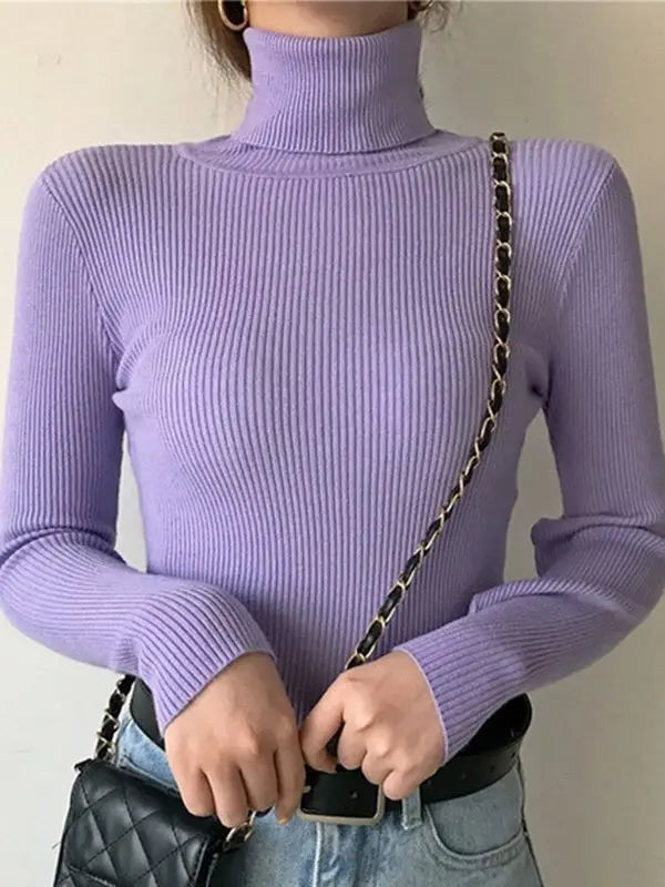 Heliar Women Fall Turtleneck Sweater Knitted Soft Pullovers Cashmere Jumpers Basic Soft Sweaters For Women 2026 Autumn Winter - Matrix-studios.com